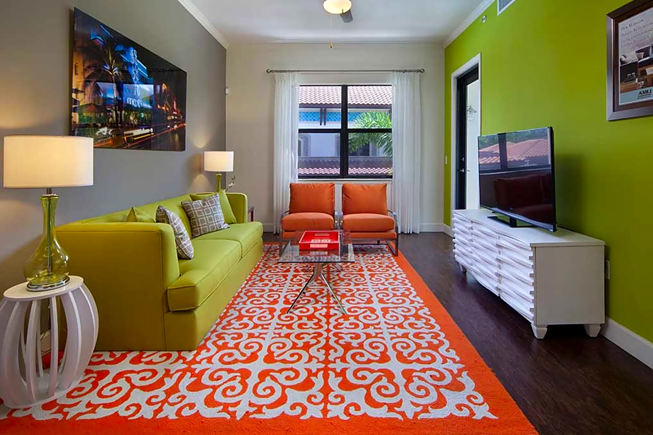 Living Room - AMLI Miramar Park Apartments - Miramar, FL