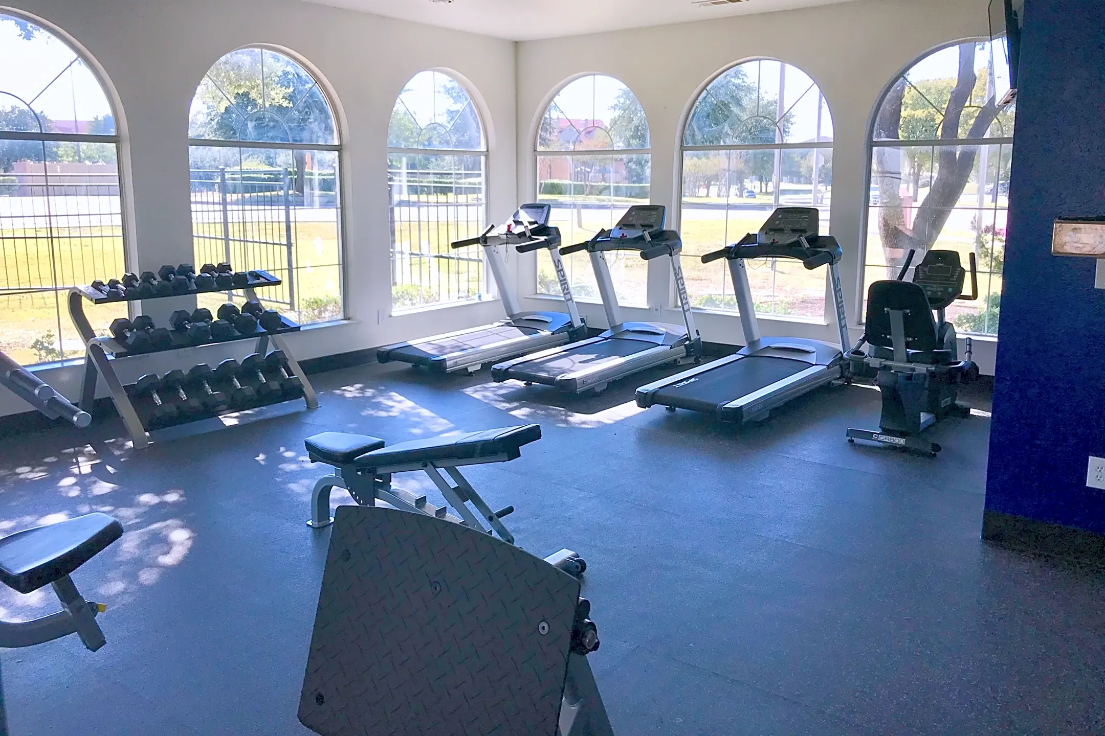 Fitness Weight Room - Montgomery Apartments - Irving, TX