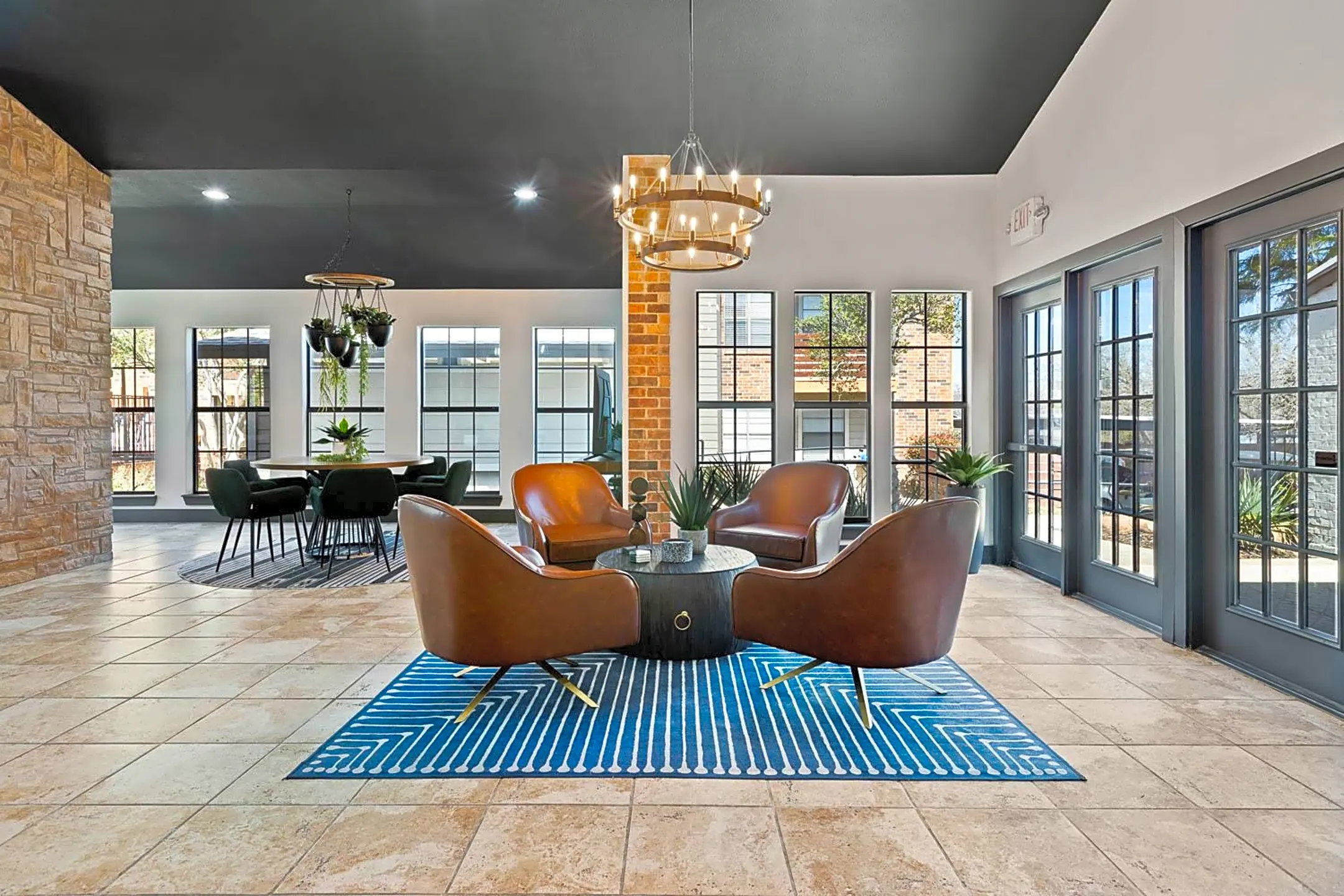 Living Room - Brookside Apartments - Arlington, TX