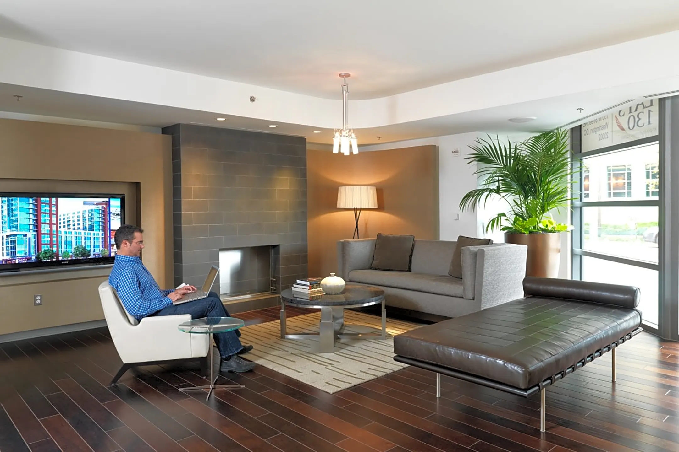 Living Room - Flats 130 At Constitution Square - Washington, DC