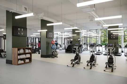 gym featuring hardwood floors