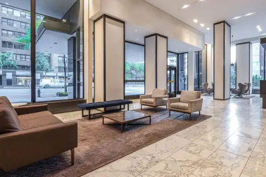 community lobby with tile flooring