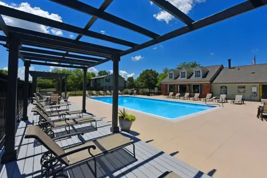 view of pool with a pergola