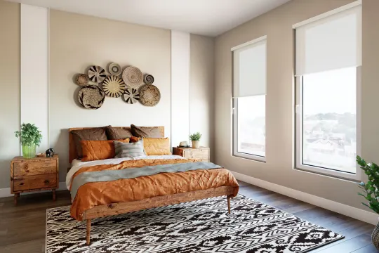 bedroom featuring hardwood flooring