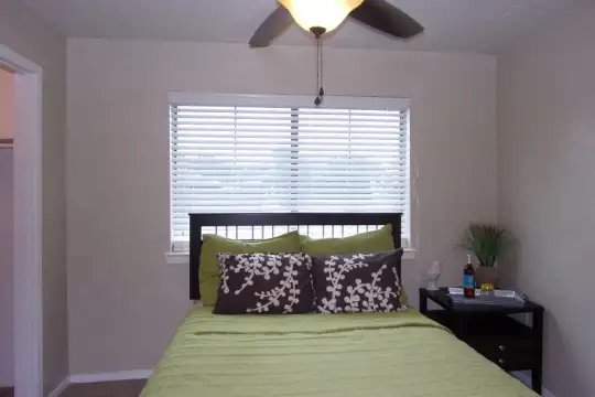 bedroom featuring a wealth of natural light and a ceiling fan