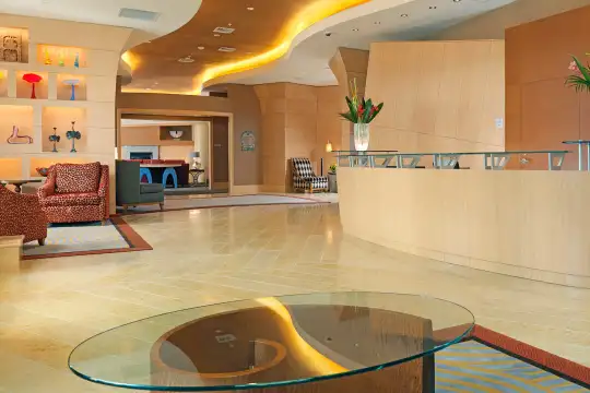 reception area featuring tile flooring