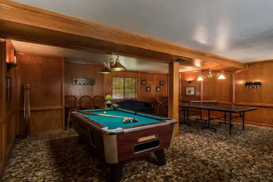 game room with natural light