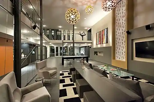 lobby with tile flooring