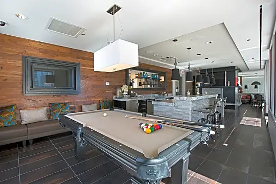 game room featuring tile floors
