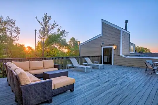 deck featuring an outdoor living space