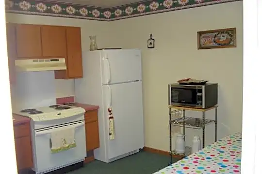 A community kitchen for pot lucks and other gatherings