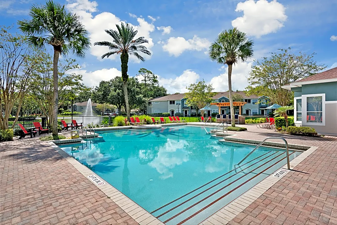 USA: Swimming pool, drinks and palm trees in Jacksonville –