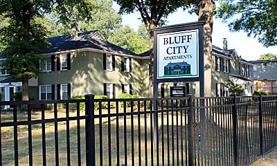 Community Signage, Bluff City Apartments, 0