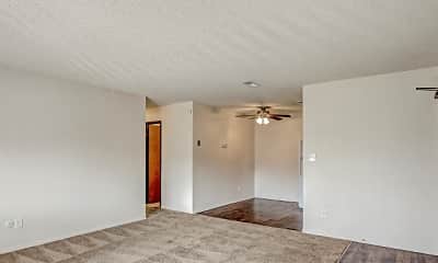 carpeted spare room with a ceiling fan, Briarwood Village Apartments, 2