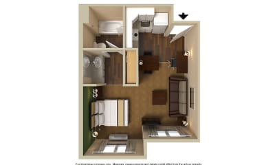 Bedroom, Furnished Studio - San Francisco - San Carlos, 2