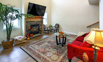 Living Room, Cedarview Lane Apartments - Latham, 1