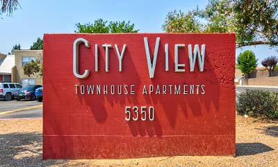 Community Signage, City View Apartments, 2