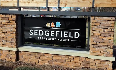 Community Signage, Sedgefield Apartments, 1