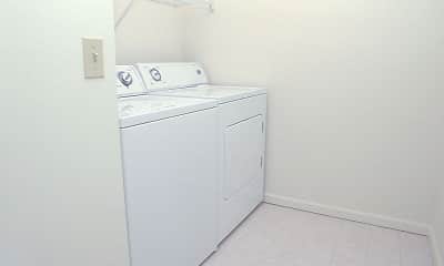 laundry area featuring tile flooring and independent washer and dryer, Black Sand, 2