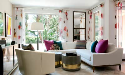 Living Room, Villas at Playa Vista - Montecito, 1