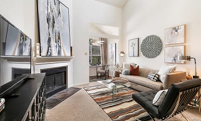 Living Room, Hickory Creek Apartments, 1