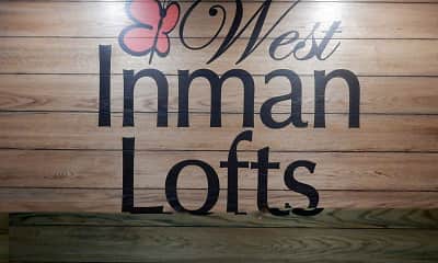Community Signage, West Inman Loft Apartments, 0