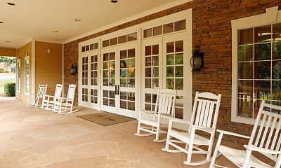 view of terrace featuring french doors, The Lodge at Crossroads, 1
