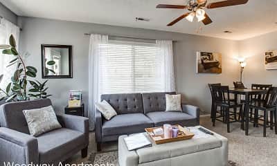 Living Room, Woodway Apartments, 2