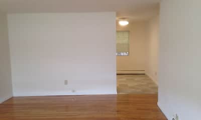 hardwood floored empty room with baseboard radiator, Pompton Hills, 0