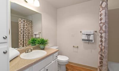 Bathroom, Aspen Apartments, 2