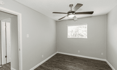 empty room featuring parquet floors, natural light, and a ceiling fan, Nest Apartments (SM), 2