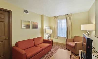 Living Room, Furnished Studio - Chantilly - Dulles, 1