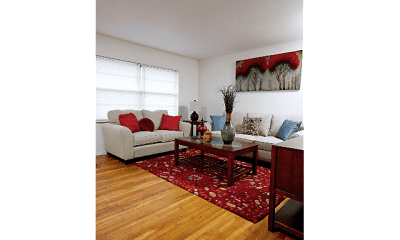 Living Room, Oakwood Townhomes, 1
