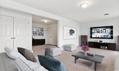 Living Room, Crooked Hill Townhomes, 1
