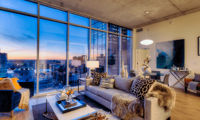Living Room, One Light Luxury Apartments, 0