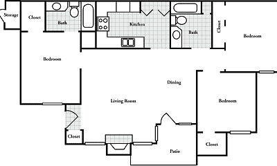 floor plan, Crowne at Overton Village, 2