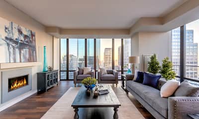 Living Room, The Nic On Fifth Apartments, 0
