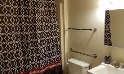 Bathroom, Evergreen Apartments, 2