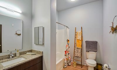 Bathroom, District at 6th Apartments, 2
