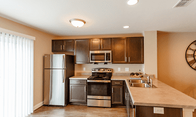 Kitchen, Mill Springs Townhomes, 2