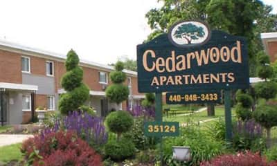Community Signage, Cedarwood Apartments, 0