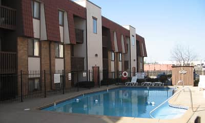 Pool, Garden Pines Apartments, 0