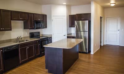 Kitchen, Commons and Landing at Southgate, 1