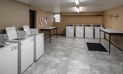 washroom featuring tile floors and independent washer and dryer, Cedar Glen, 2