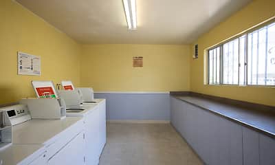 laundry room with carpet, natural light, and washer / dryer, Cedar Glen, 2