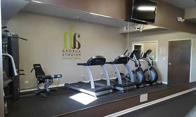 Fitness Weight Room, Aurora Heights Apartments, 0
