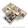 3D Furnished