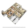 3D Furnished