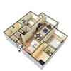 3D Furnished