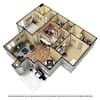 3D Furnished